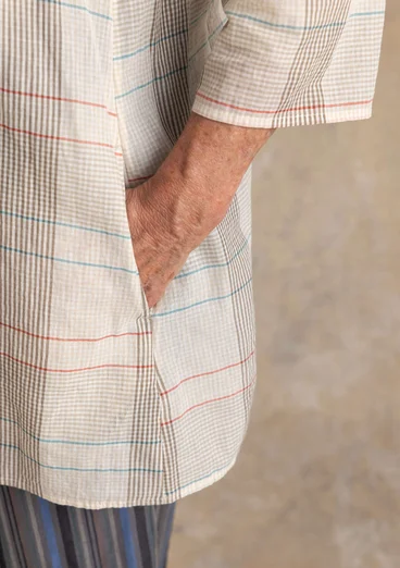 Kankainen taiteilijanpaita "Nora" ekopuuvillaa - luonnonvärinen