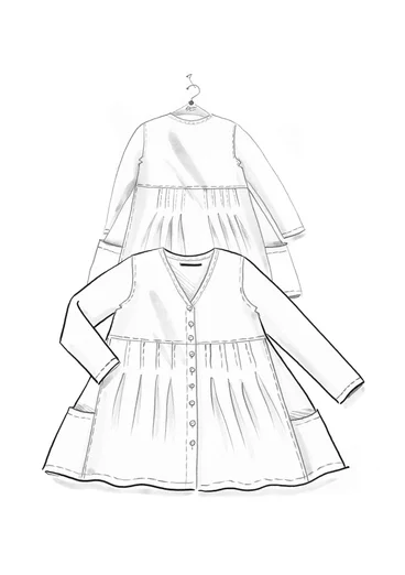 Blouse "Samira" van biologisch katoen - zwart kashish