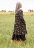 Tricot jurk "Star" van biologisch katoen (zwart S)