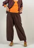 “Olivia” woven organic cotton harem trousers (mullberry XXL)