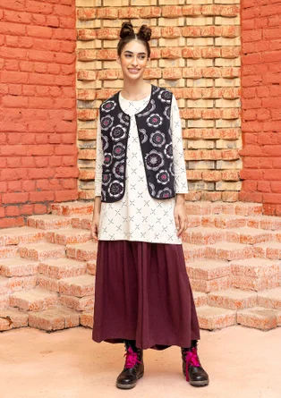 “Soho” organic cotton jersey waistcoat - black