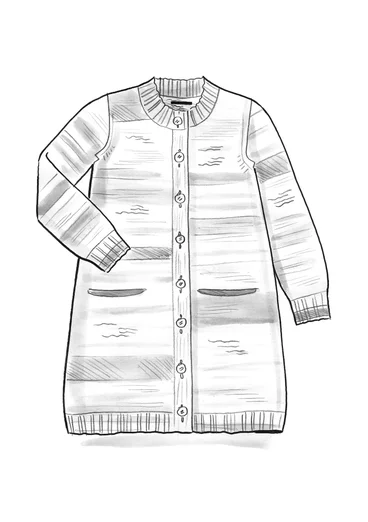 Langstrickjacke „Bello“ aus Alpaka/Wollgemisch - hyazinthe