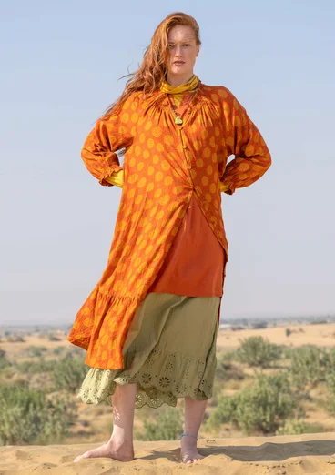 “Gjusta” woven organic cotton dress - henna