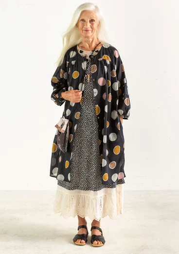 Robe "Billie" en coton biologique/recyclé - noir/motif