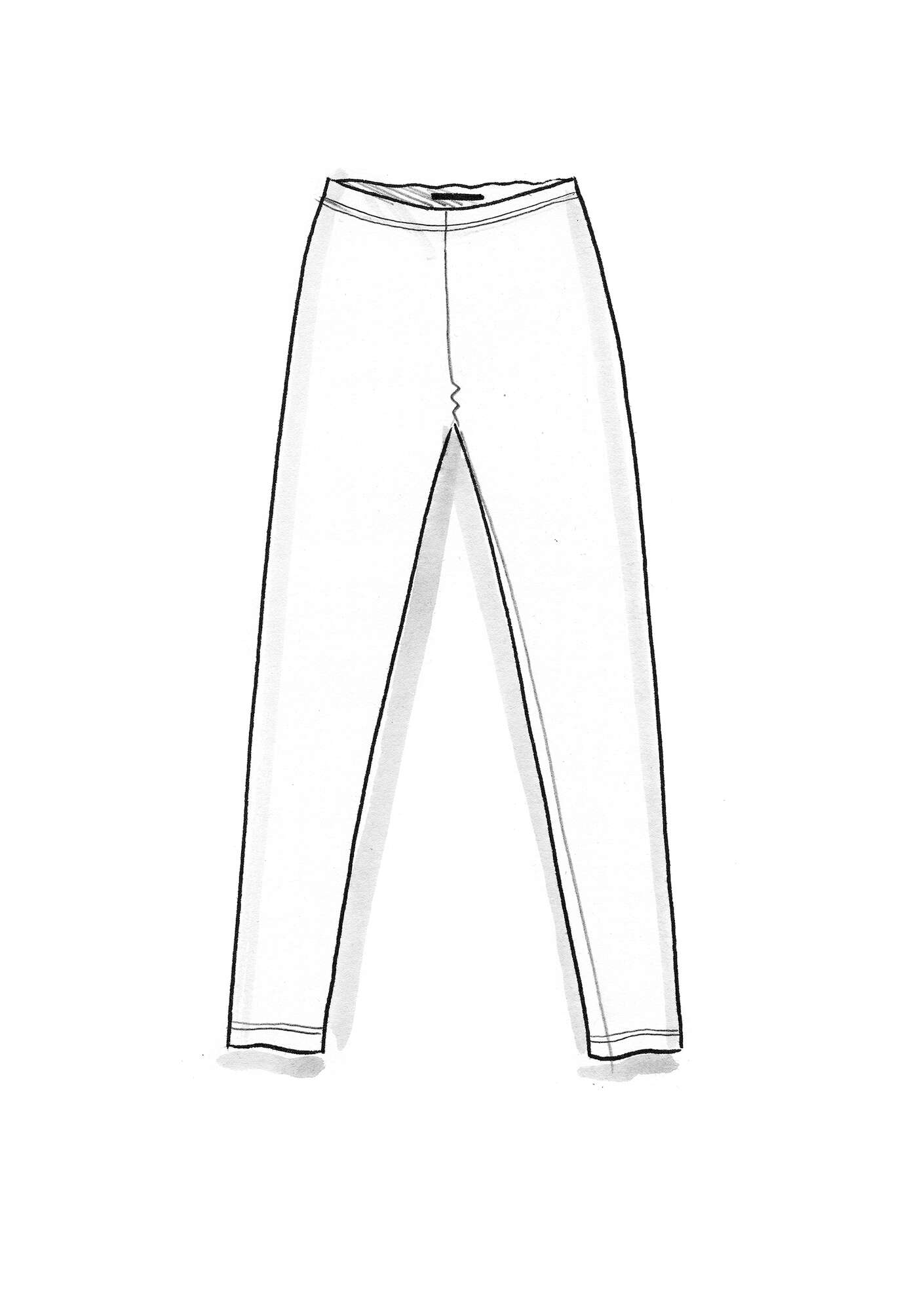 “Pytte” jersey leggings in organic cotton/spandex allium