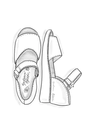 Leather sandals - hibiscus