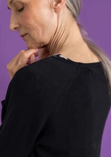 Pull en coton biologique/lyocell - noir