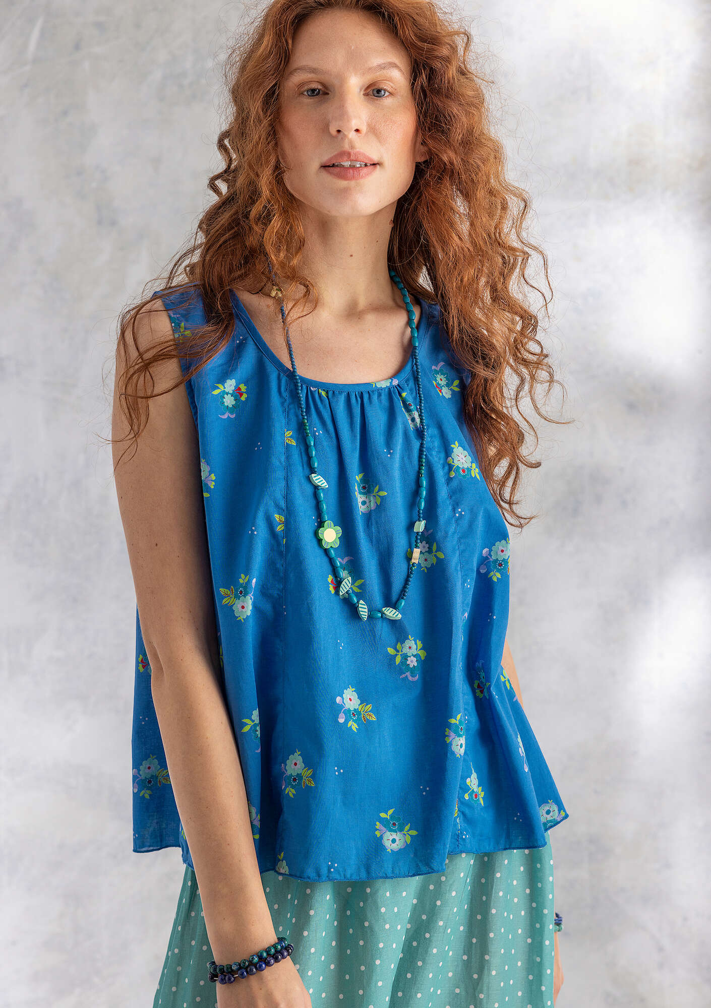Fleur blouse mediterranean blue