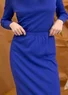 Jupe longue en jersey côtelé de coton biologique (bleu cobalt L)