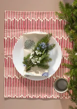 “Taiga” organic cotton placemat - coral