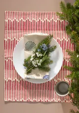 “Taiga” organic cotton placemat - coral