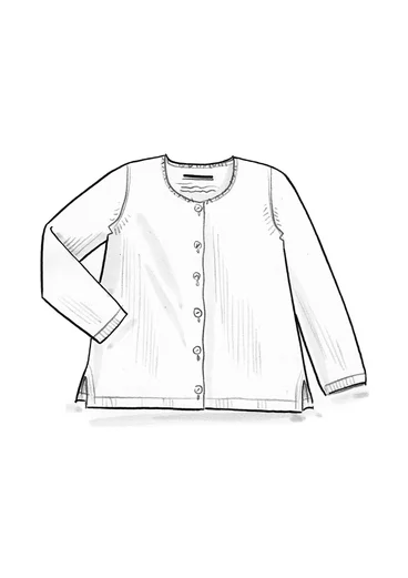 Cardigan in felted organic wool - black
