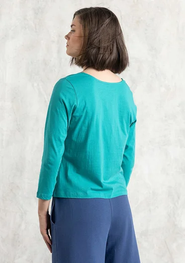 Organic cotton jersey top - oriental green