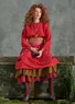 Robe "Kristine" en coton/laine (tomate M)