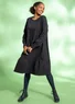 Robe en jersey de coton biologique/lin (noir M)