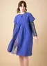 Robe en tissu de coton biologique/lin (bleu ciel XL)
