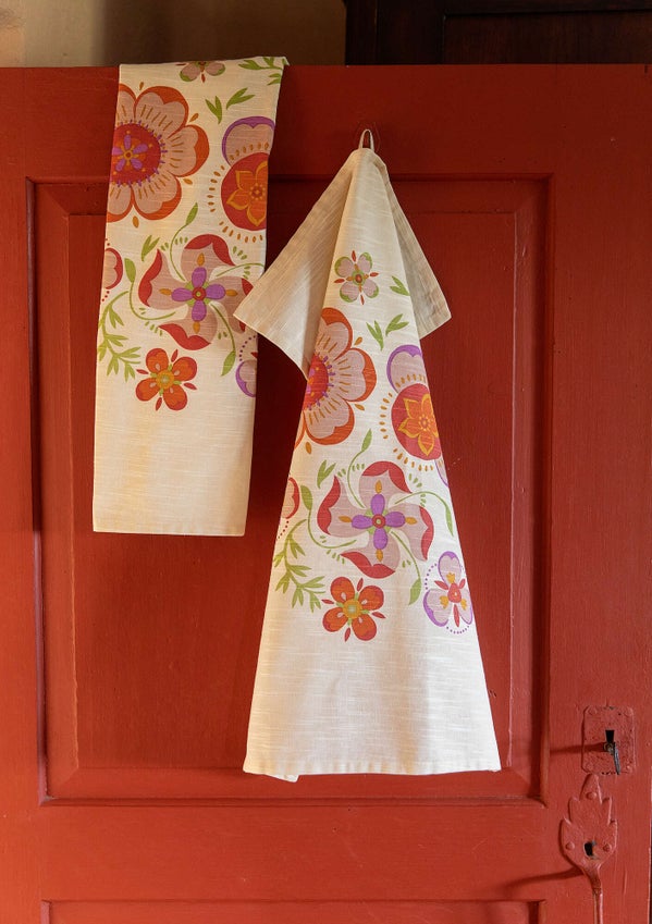 Desert Bloom kitchen towel rowan