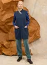 Einfarbige Velourshose aus Bio-Baumwolle/Recycling-Polyester (teebaum L)