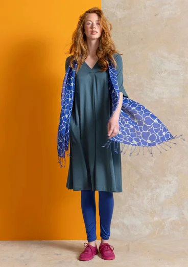 Trikåklänning ” Ophelia” i ekologisk bomull/modal - indigogrön