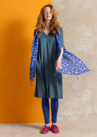 Trikåklänning ” Ophelia” i ekologisk bomull/modal - indigogrön