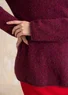 Fluffig tröja i alpackamix (aubergine/neps L)