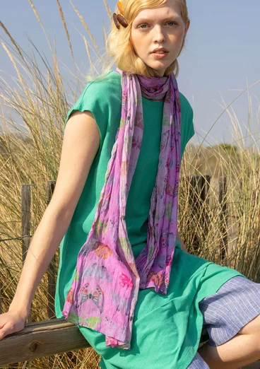 “Fjäril” organic cotton scarf - hydrangea