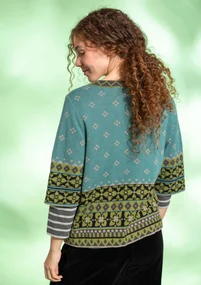 “Noon” wool/lyocell cardigan - artemisia