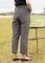 “Dunes” trousers in woven organic cotton/linen (ash grey M)
