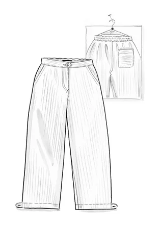 Cordhose „Rime“ aus Bio-Baumwolle - indigo