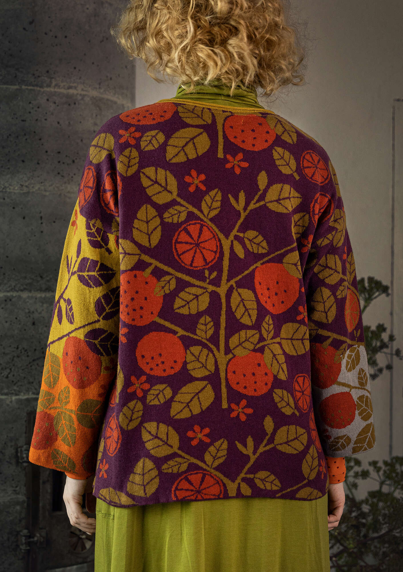 “Apelsin” sweater in organic cotton/linen allium