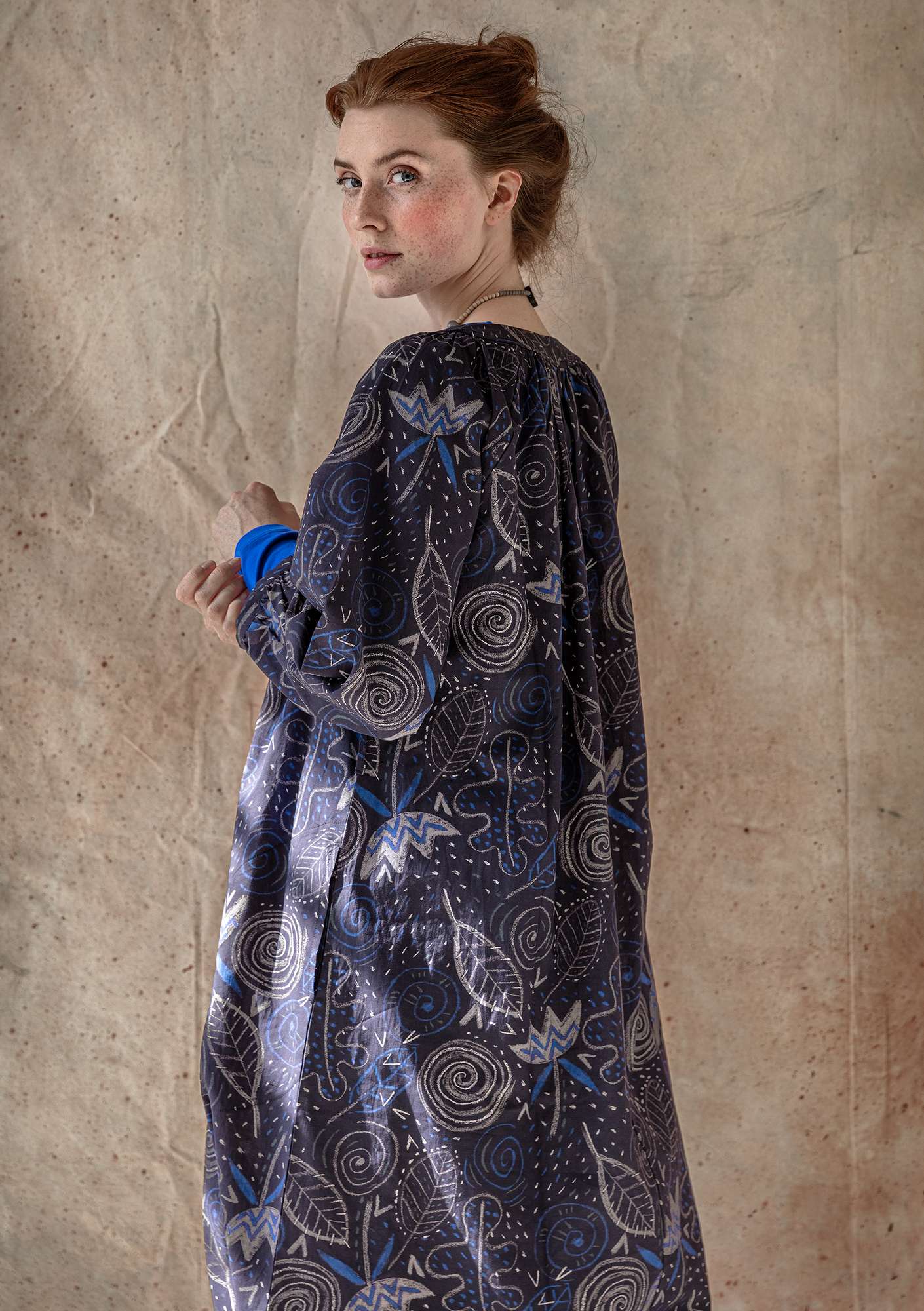 Robe  Krita  en tissu de coton biologique noir