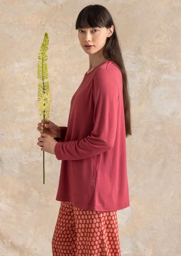 Tricot tuniek van viscose/elastaan - vijg