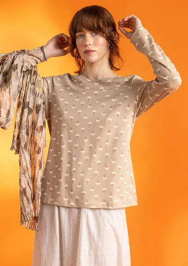 Jerseyshirt „Stella“ aus Bio-Baumwolle/Elasthan - dunkelnatur-gemustert