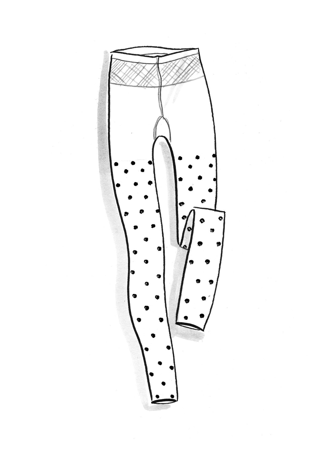 Dotted leggings in recycled nylon