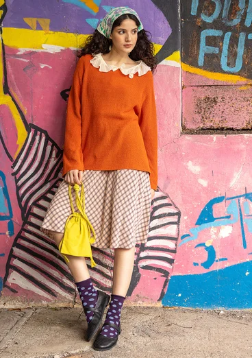 Kurzer Webrock „Juliette“ aus Viskose - hellpfirsich