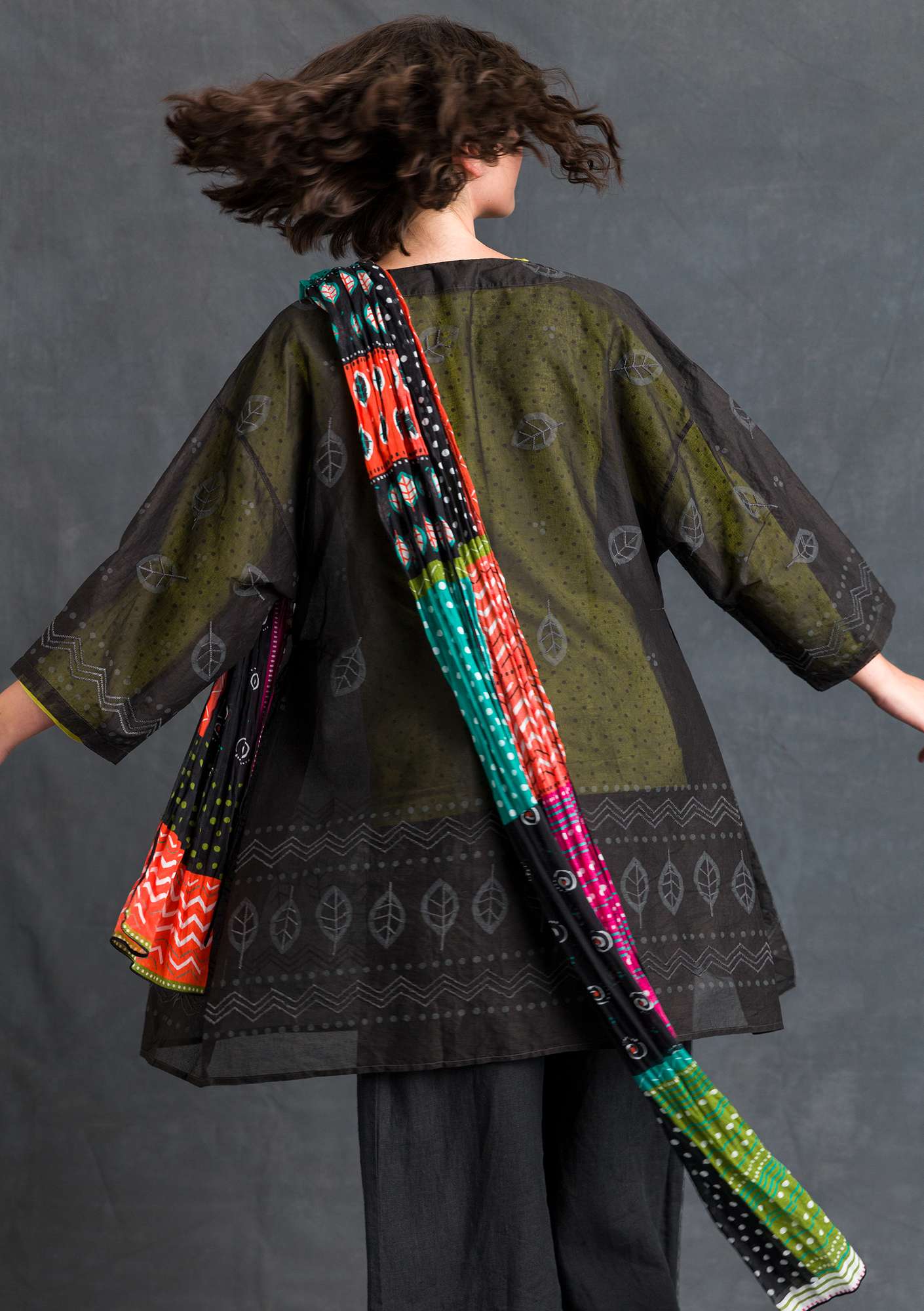Katoenen kimono  Create  zwart thumbnail