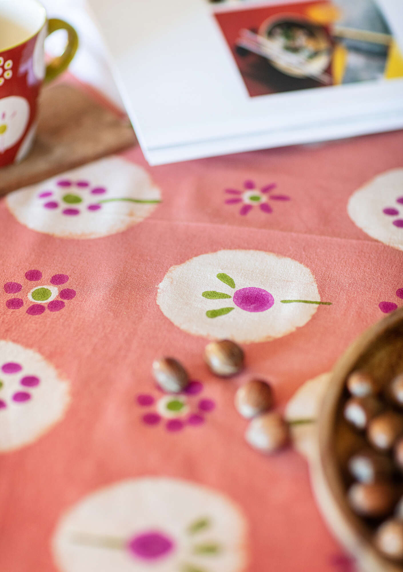 “Indra” organic cotton tablecloth rowan thumbnail