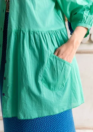 “Insta” organic cotton smock blouse - light oriental green