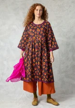 Robe "Andes" en coton biologique tissé - mûrier noir