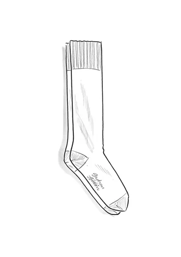 Chaussettes hautes en coton biologique uni - noir