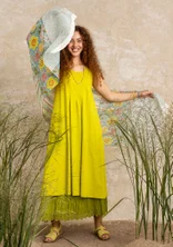 Tricot jurk van biologisch katoen - limegrn