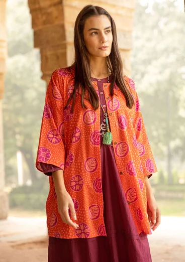 Bluse "Kristina" i økologisk bomuld - chili