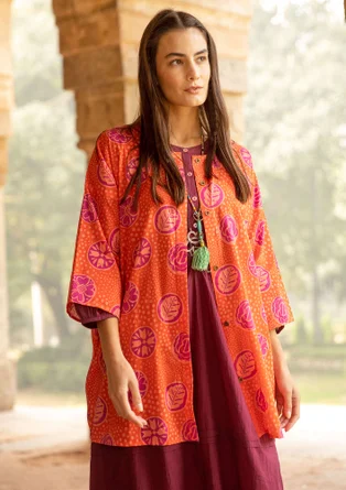 Blouse "Kristina" en coton biologique - piment