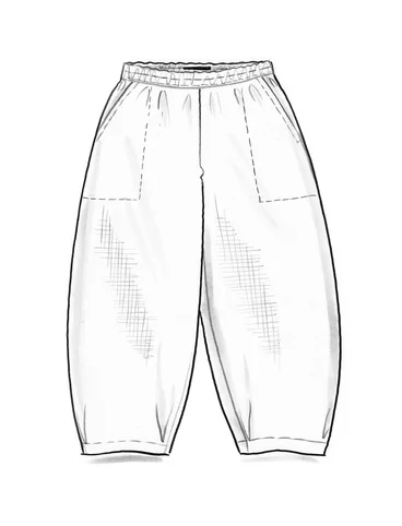 Woven linen trousers - plommon