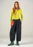 “Olivia” woven organic cotton harem trousers (black XXL)