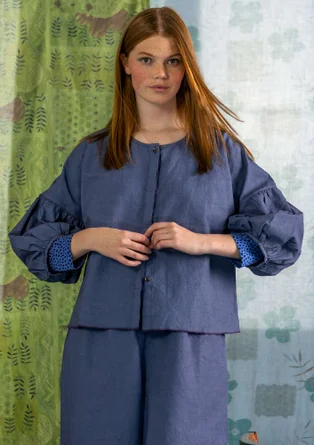 Bluse „Twin“ aus Leinen/Öko-Baumwolle - hellblau