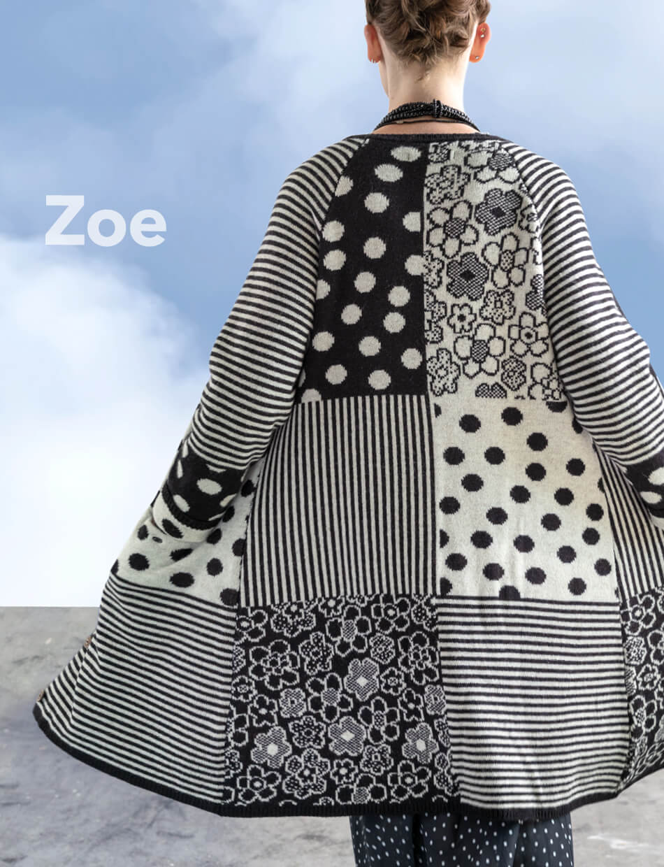 “Zoe” longline wool cardigan