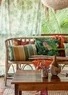 “Ecuador” organic cotton cushion, with filler cushion (salvia One Size)