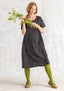 Jerseykjole  Ines  i økologisk bomuld sort/mønstret thumbnail