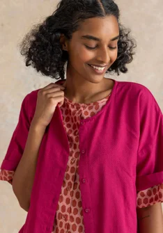 Geweven blouse "Vendela" van biologisch katoen - cyclaam
